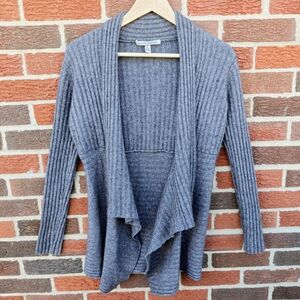 Autumn Cashmere Charcoal Ribbed Cardigan